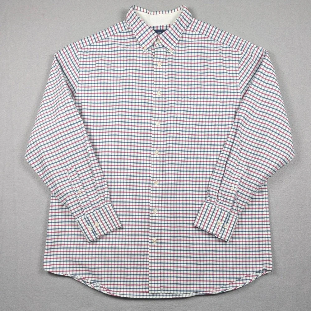Charles Tyrwhitt Shirt Mens L Classic Fit Multi Color Check LS Button Oxford